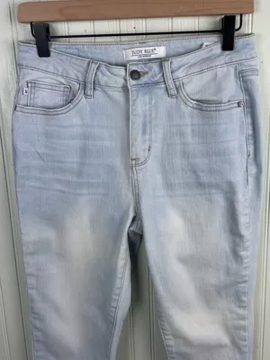 Judy Blue Katie Skinny Fit Capri Jeans Size 7/28 Vintage Wash Light Blue Denim thumbnail 6