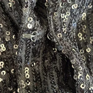 Nanette Lepore‎ Sequin Jacket Sz M Black Ostrich Feather Trim NYE Holiday Party thumbnail 10