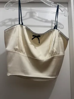 2pc Satin Cropped Camisole And Maxi Skirt Set size M thumbnail 3