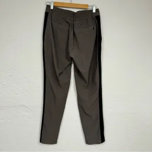 Athleta Brown Micro Plaid Brooklyn Ankle Pants Womens 4 Slim Trouser Classic thumbnail 8
