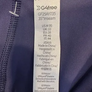 G4Free Size-M BareFeel Maternity Dress‎ Flare Yoga Pants Stretchy Blue thumbnail 5