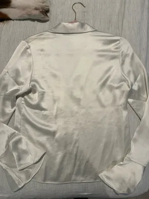 Express Silk Long Sleeve Top / Blouse - XS thumbnail 4