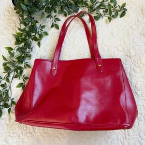 Ralph Lauren Red Newbury Classic Tote thumbnail 2