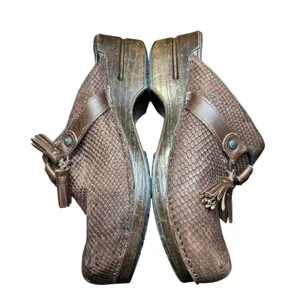 Dansko Clogs Shoes Womens Size 9.5 EU 40 Brown Leather‎ Tassel Slip On Comfort thumbnail 6