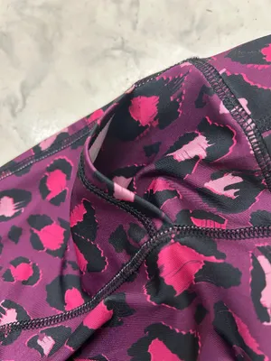 Adrienne Vittadini Purple Pink Leopard Animal Print Leggings Small thumbnail 4