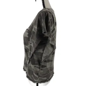 Women's Splendid Camo Pocket T-Shirt Gray Green XS thumbnail 3