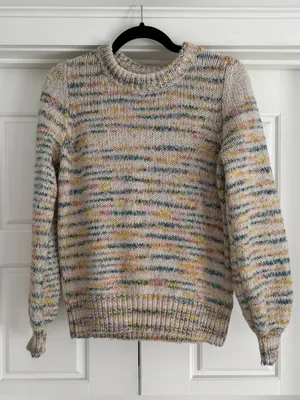 Rails Sybil White Space Dye Sweater - Small thumbnail 1
