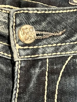 Womens 31x34 Miss Me Distressed JP5755B Embellished Boot Cut Jeans thumbnail 4