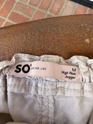 ZARA SO goods for life cream jogger cargo pants sz M thumbnail 6
