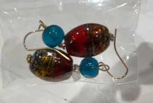 NEW! Handmade Colorful gorgeous hanging‎ earrings thumbnail 1