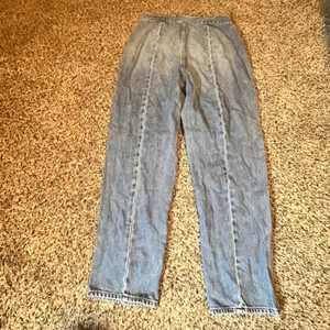 Madewell‎ High Rise Balloon Jeans Light Wash Seamed Front 26 Light Blue Cotton thumbnail 7