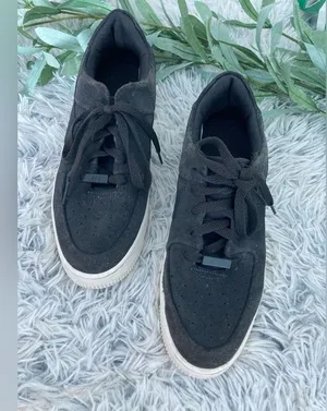 Nike Womens Air Force 1 Sage Night Black Suede Chunky Platform Sneakers thumbnail 11
