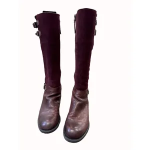 Franco Sarto L Pacer womens red leather brown riding boots shoes 7M SKU 6656 thumbnail 7
