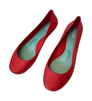 Oka B Taylor Ballet Flats Mary Jane Matte Cherry Size‎ 9 EU 39 Made U.S.A thumbnail 1