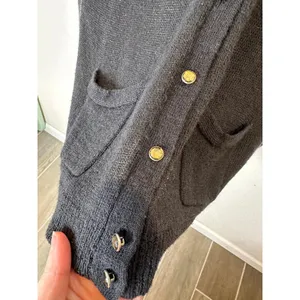 J. Crew Black Fine‎ Knit Button Front Cardigan Sweater Womens thumbnail 3