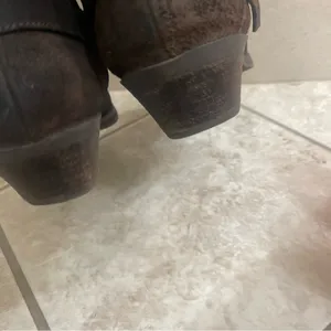 Bc Footwear Womens Boots Leather Brown Bootie Zip 8.5 Biker Harness Pre‎ Owned thumbnail 8