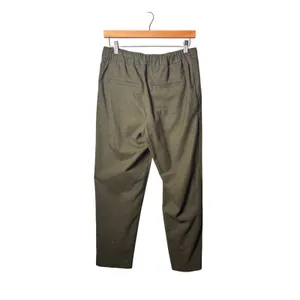 LOFT Womens Tapered Pants S Olive Green Pleated Elastic Back Dark Academia Pants thumbnail 3