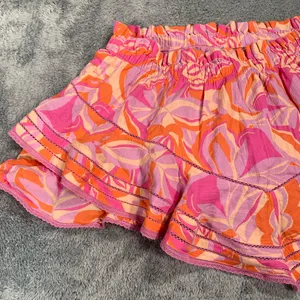 Aerie Pink and Orange Ruffled Skort thumbnail 2