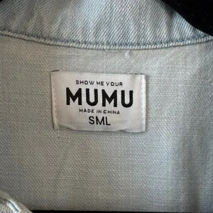 Show Me Your MuMu 100% Cotton Denim Cannon Romper Dockside Size Small thumbnail 3