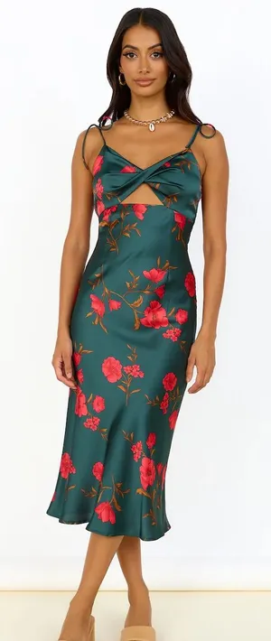 HELLO MOLLY Fool‎ Me Once Floral Midi Dress thumbnail 1