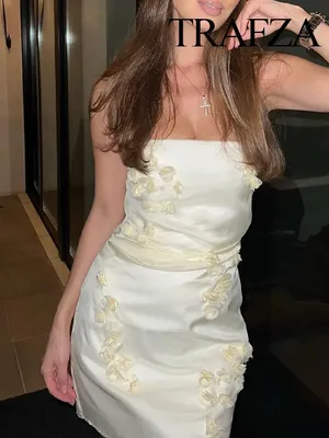ZARA NWT White ORGANZA FLORAL DRESS. Size Small thumbnail 3