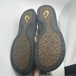OluKai Ohana Womens 9 Dark Grey Metallic Flip Flop Sandals Thong 20110-7340 thumbnail 2