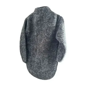 Taylor Dry Goods Sherpa Fleece Pullover Gray Small thumbnail 2