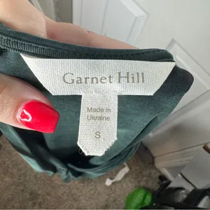 GARNET HILL‎ Aria Cuprio Knit Dress Emerald Green Size Small Pockets Knee Length thumbnail 4