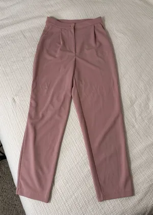 Good Luck Gem Tailored High-Rise Trousers in Mauve Pink thumbnail 1