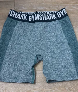 Gymshark Teal Heather Seamless High-Waist Bike Shorts thumbnail 1