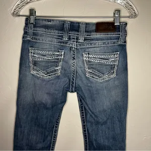 BKE Sabrina Low Rise Boot Cut Thick Stitch‎ Denim Jeans thumbnail 8