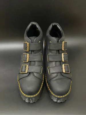DR. MARTENS Coppola Black Leather Platform Ankle Boots Buckle Women’s Size 9 US thumbnail 2