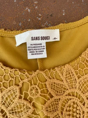 ZARA Sans souci mustard blouse thumbnail 3