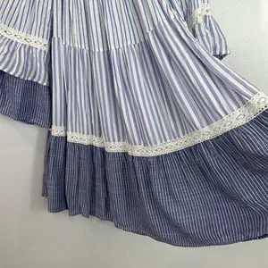 Surf Gypsy striped lightweight off the shoulder swimsuit cover up dress size M thumbnail 5
