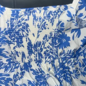 Beautiful Summer Blue White Floral Women's Corset Mini Dress - A New Day 3X thumbnail 11