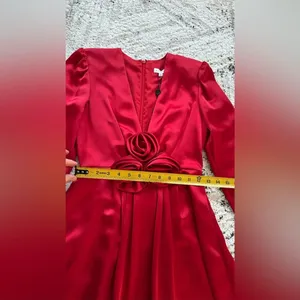 Gianni bini red satin dress size 0 Valentine’s Day thumbnail 11
