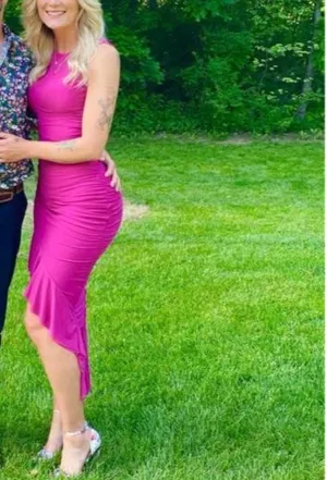 MIDI body con dress Purple thumbnail 2