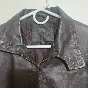 Vintage Santa Fe Leather Brown Full zip Bomber Jacket Lg Moto thumbnail 7