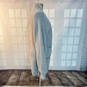 Maxxiii Collection Gray Long Knit Oversized Cardigan Sweater Size XL thumbnail 4