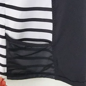 Athleta‎ Black and White Stripe Ace Racer Tank Top Mesh Details Pockets Size S thumbnail 7