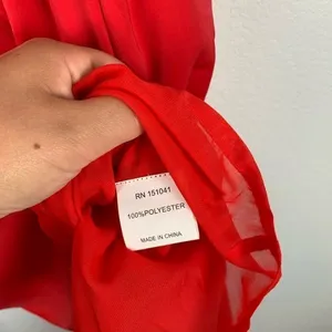 Few Moda Pricilla Strappy Red Slip Dress V-Neck Midi Small‎ NWT thumbnail 6