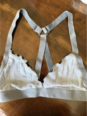 Urban Outfitters Lught Gray Ribbed Adjustable Bralette Size M thumbnail 3