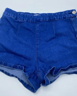 Jorts PacSun Denim Jean Shorts Mom High Waist Rise Sailor Zipper 29 Stretch Mini thumbnail 1