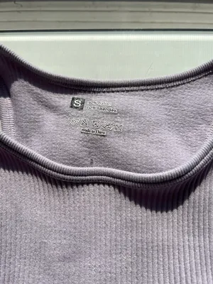 SheIn Purple Ribbed Tank thumbnail 3