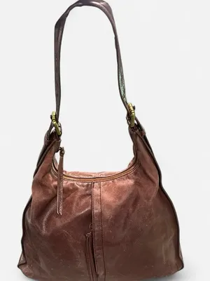 Hobo International Burgundy Distressed Leather Slouchy Shoulder Bag thumbnail 4