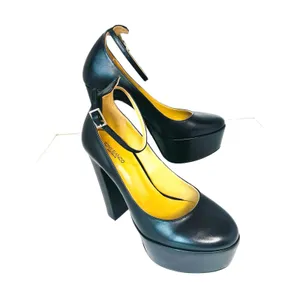 Tony Bianco Jaguar Black Como Leather Platform Ankle Strap Pumps Size 7 thumbnail 7
