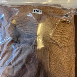 1281 | Tahari Knit Loungewear Half Zip‎ Drawstring Jumpsuit Brown Women S thumbnail 9