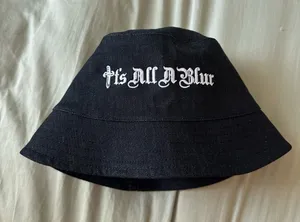 'It's All A Blur' Drake Exclusive Black Embroidered Bucket Hat thumbnail 1