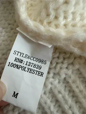 Luna Ivy Christmas Tree Pom Pom Cardigan Sweater Ivory Women’s M thumbnail 7