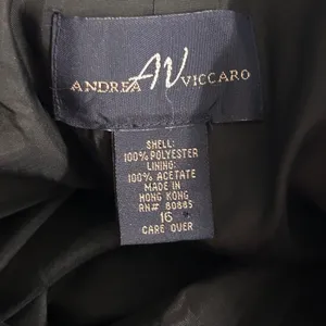 Andrea‎ Viccaro Vintage Pants Suit Black 14 thumbnail 6
